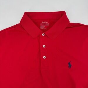Polo Ralph Lauren Performance Polo Shirt Mens XL Red Short Sleeve Pony Logo